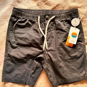 Vuori Charcoal Ripstop Shorts with Drawstring